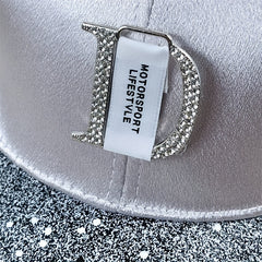 Glitter Bright Baseball Cap D Label Decor Solid Couple Sun Hat