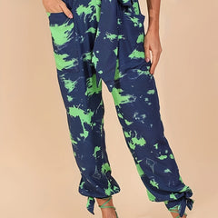 Women's Plus Painting Print High Rise Jogger Trousers