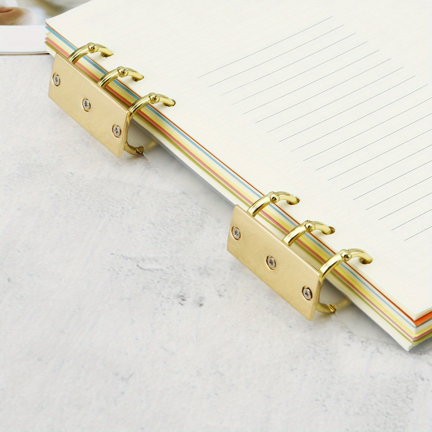 Golden 3 Rings Loose Leaf Notebook Ring Binder Kit