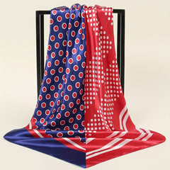 Dotted Bandana Satin Shawl Silk Square Scarf Head Wrap