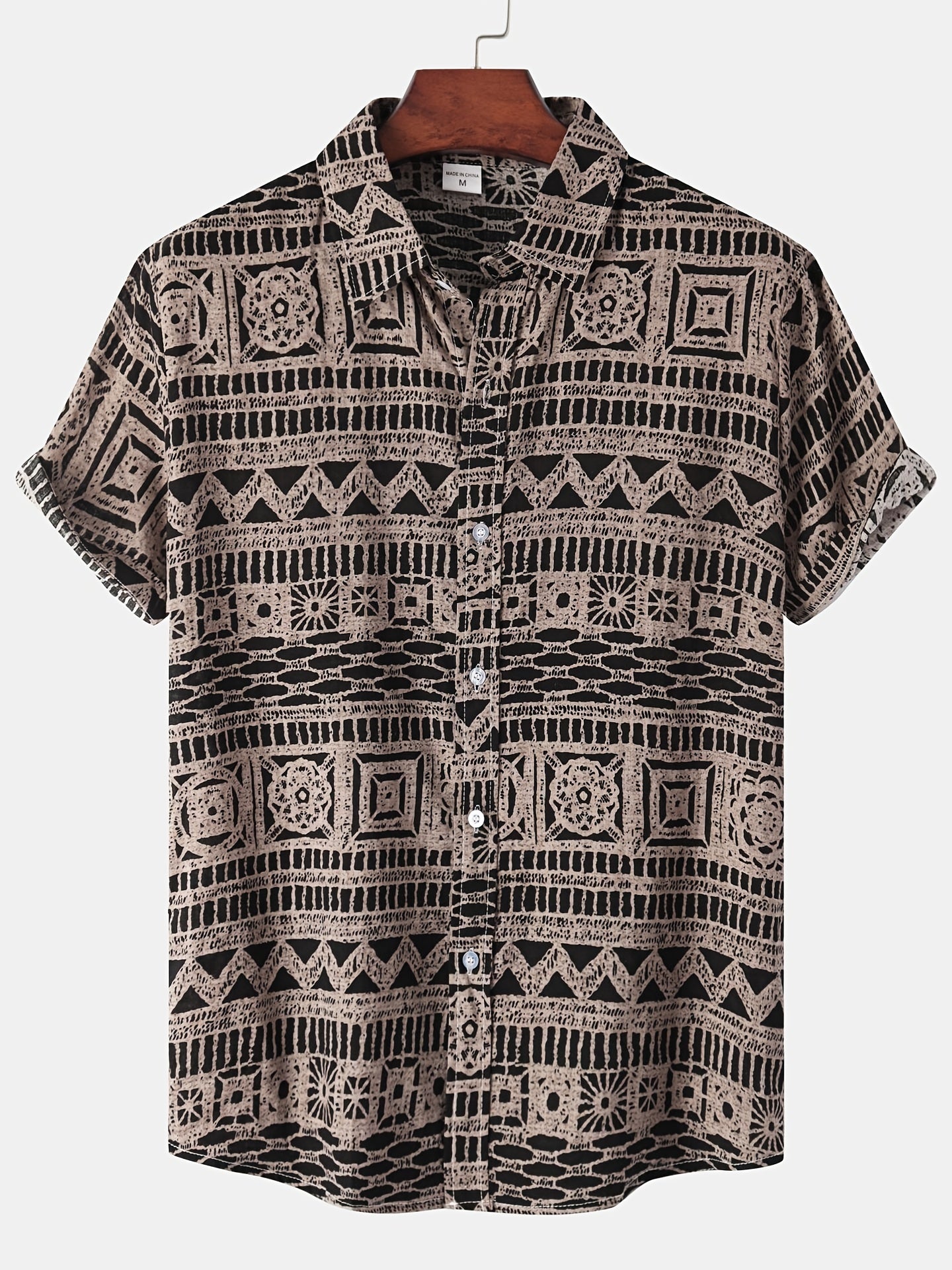 Men's Hawaiian Shirts Floral Print Short Sleeve Button Down Shirt