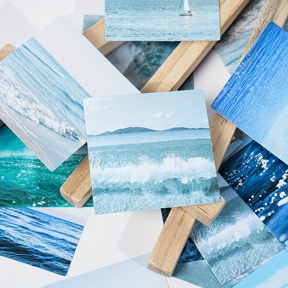 46pcs Seaside Landscape Self-adhesive Stickers DIY Scrapbook Stationery Album