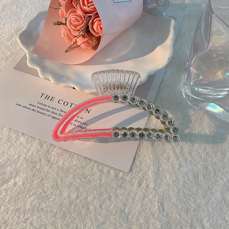 Acrylic Block Hair Claw Clip Summer Banana Clip Jaw Clamp Clip
