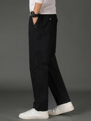 Men's Solid Slim Straight Casual Pants