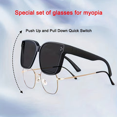 Men's Polarized Sunglasses With Myopia Glasses For Party Holiday Outdoor Sports
