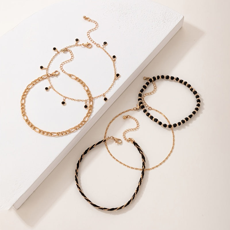 Bohemian Anklet Bracelet Set