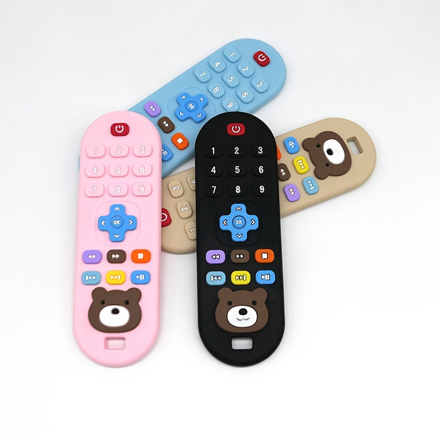 Cartoon Bear Silicone Remote Control Baby Teether Toy