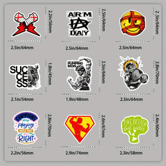 150pcs Gym Stickers For Water Bottle Wrestling Sticker For Adults Men