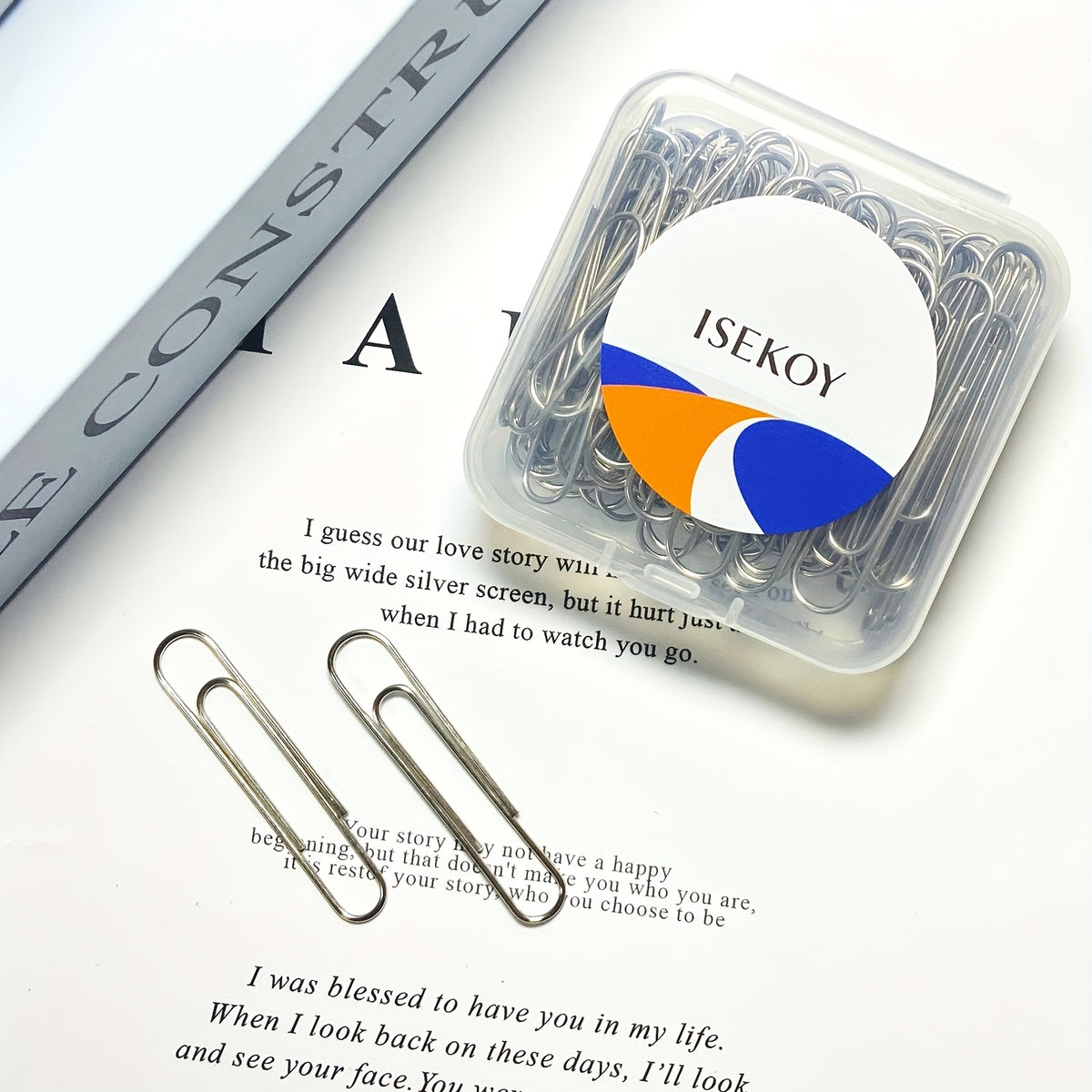 80pcs Large Paper Clips 5.08 Cm Jumbo Paper Clip for Office School