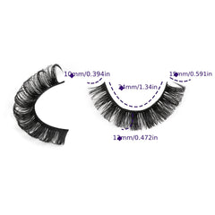 Fluffy 3D Curly Volume False Eyelashes Natural Look Long Thick Lashes
