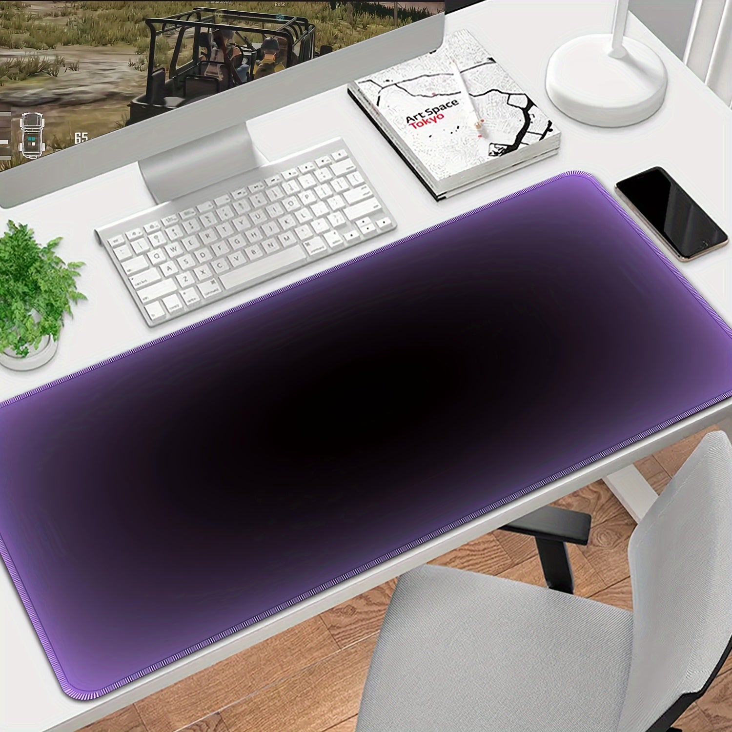 Purple Mouse Pad Computer HD Keyboard Pad Mouse Pad Desk Pad Natural Rubber