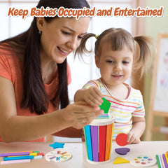 Wooden Shape Sorter Toy for Toddlers Educational Learning Set