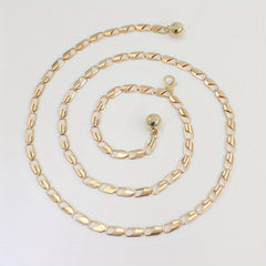 Geometric Hollow Waist Chain Stylish Metal Belt for Women