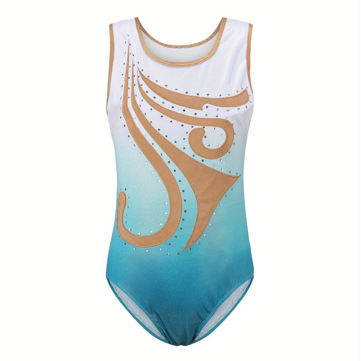 Girls Sleeveless Gymnastics Romper Stretchy Dance Suit