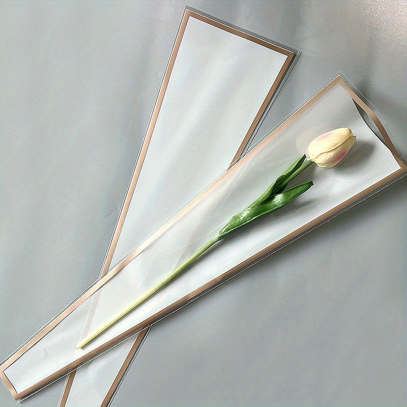 50pcs Waterproof Transparent Flower Packaging Bag Gift Packaging Bag