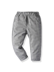 Boys Plaid Vest & Pants Set - Autumn Winter