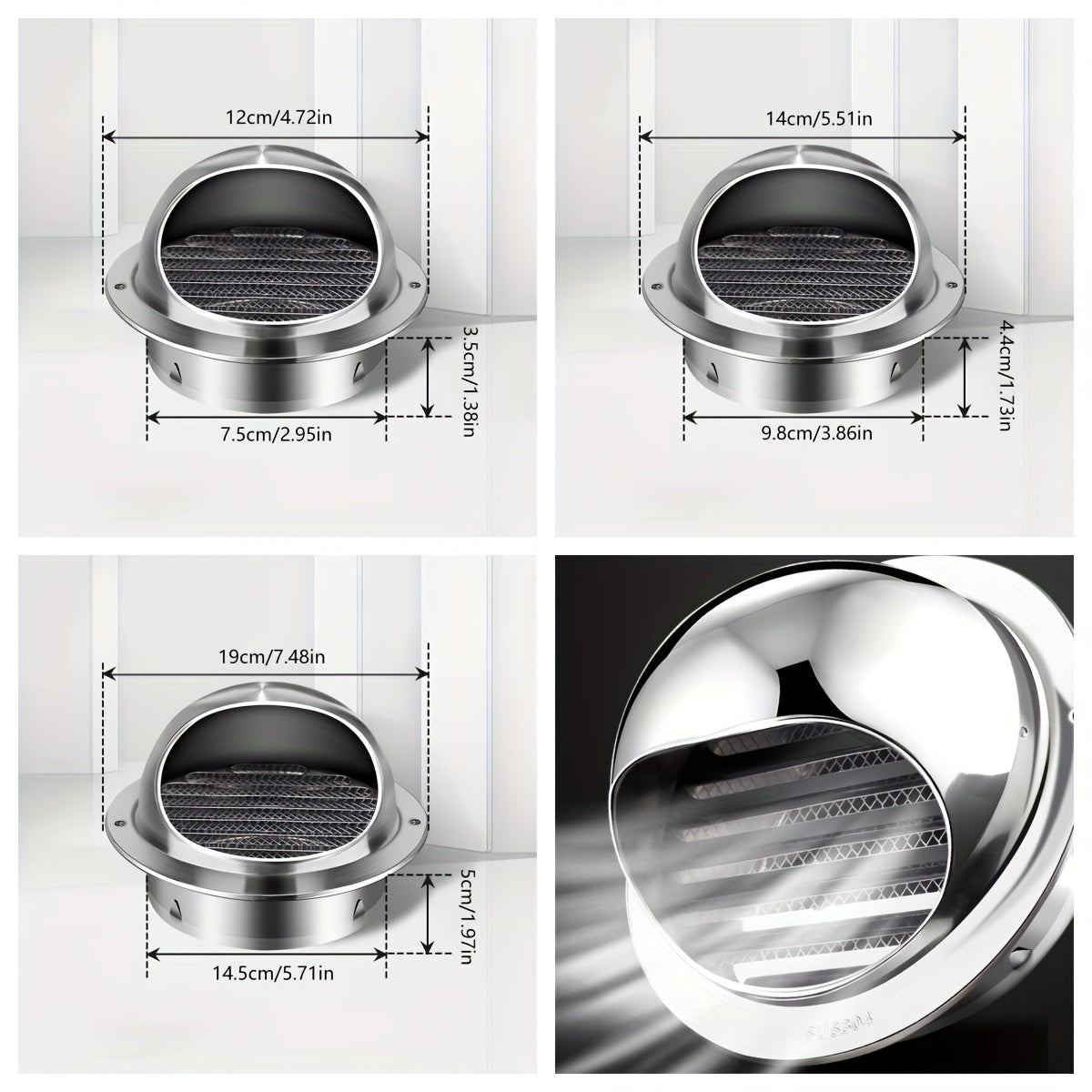Stainless Steel Wind Cap Rain Cap Exhaust Cap Ventilation Cap
