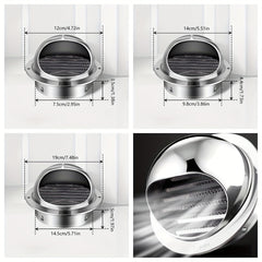 Stainless Steel Wind Cap Rain Cap Exhaust Cap Ventilation Cap