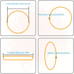 Rubber Bands 38mm Assorted for Office Bank Home - Small Elastic Bands