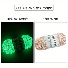 Glowing Luminous Macrame Cord For DIY Hand Knitting Yarn 50g