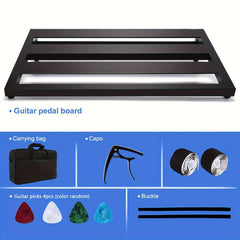 4pcs Large Pedal Board for Guitar Effects with Bag Capo Picks Tape and Cables