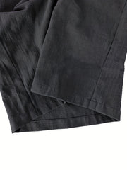  Solid High Rise Loose Fit Trousers With Pockets