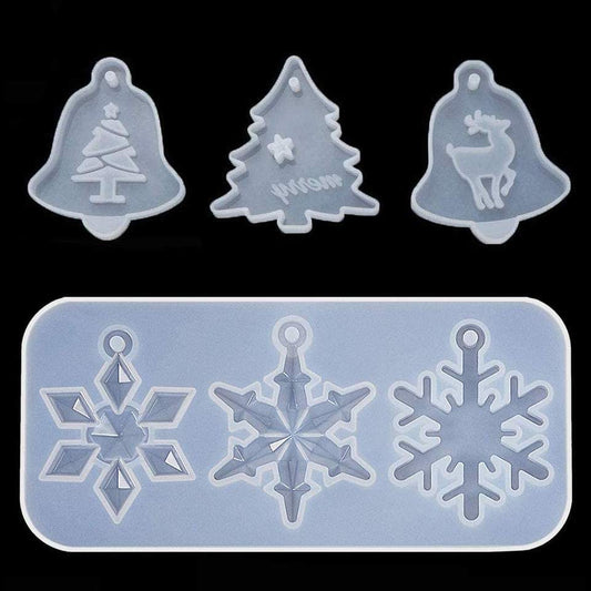 Christmas Snowflake Pendant Silicone Resin Mold Set