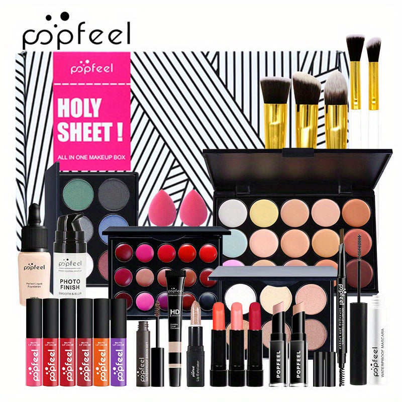 Complete Makeup Set Palette Lipstick Concealer Blush Mascara
