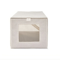 Shoes Storage Box With Doors & Handles Dustproof Shoe Storage Basket