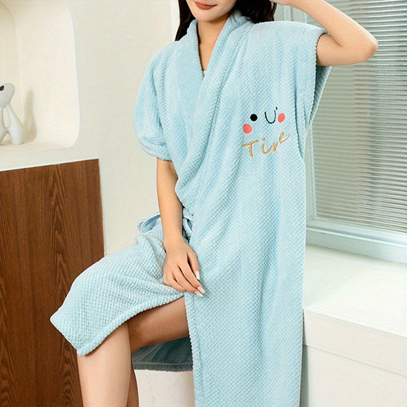 Adjustable Closure Bath Wrap Absorbent Bath Skirt Wearable Bath Robe