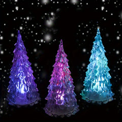 Acrylic Christmas Tree Colorful Night Light Crystal Christmas Tree Night Light