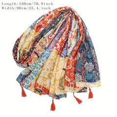 Men's Tassel Sun Protection Shawl Scarf