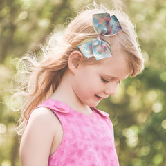 5pcs Rainbow Grosgrain Ribbon Bows Clips for Kids