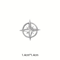 Men's Six Mount Star Brooch Suit Corsage Small Collar Pin Shirt Buckle