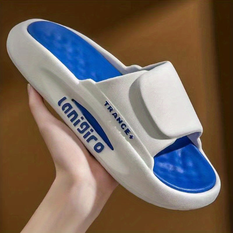 Men's Platform Slides Casual Non Slip Slippers Open Toe Soft Shoes