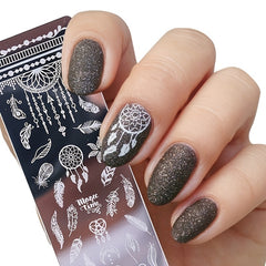 Nail Art Stamping Plates Set with Brush and Mold