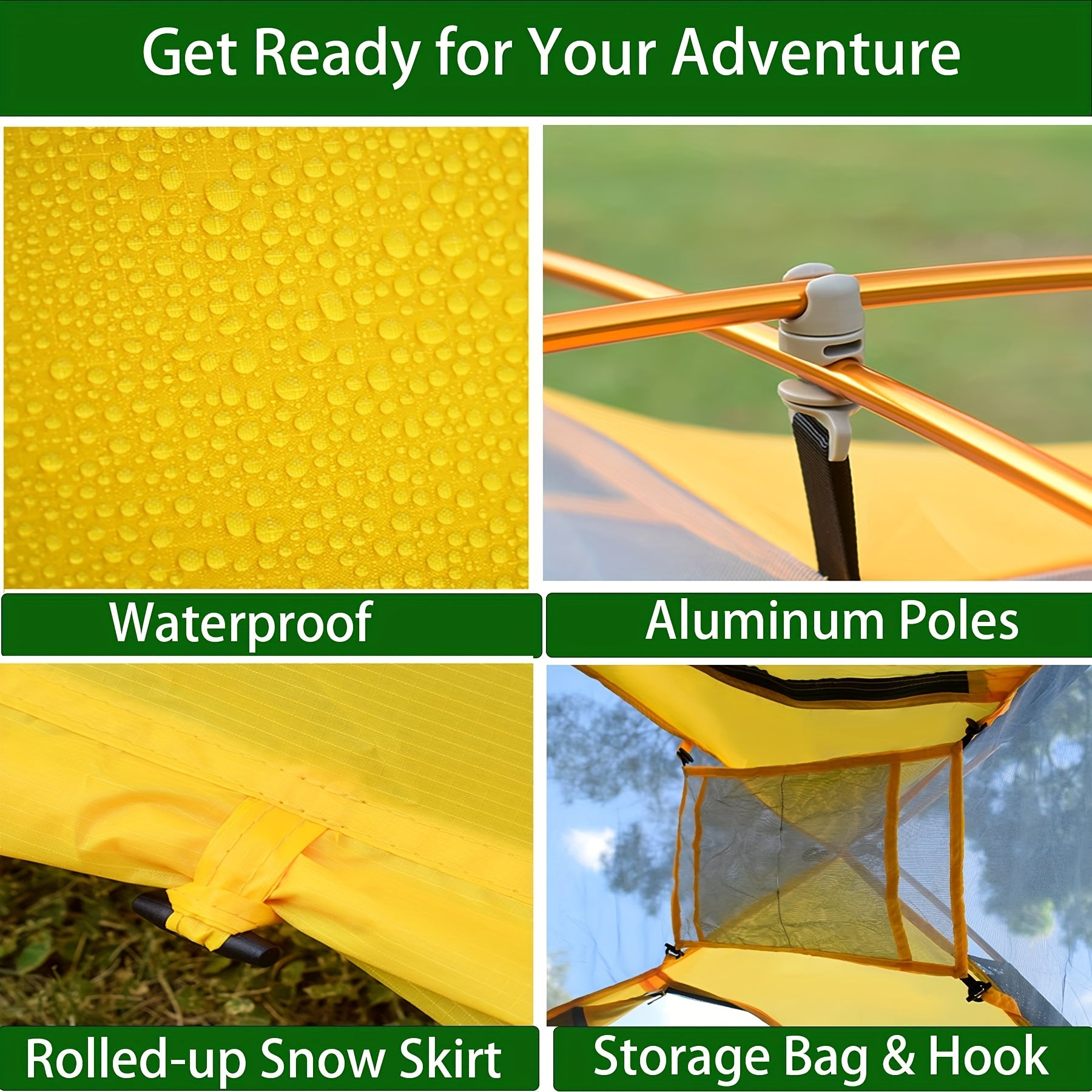3-Person Waterproof Tent for Camping - Lightweight & Durable
