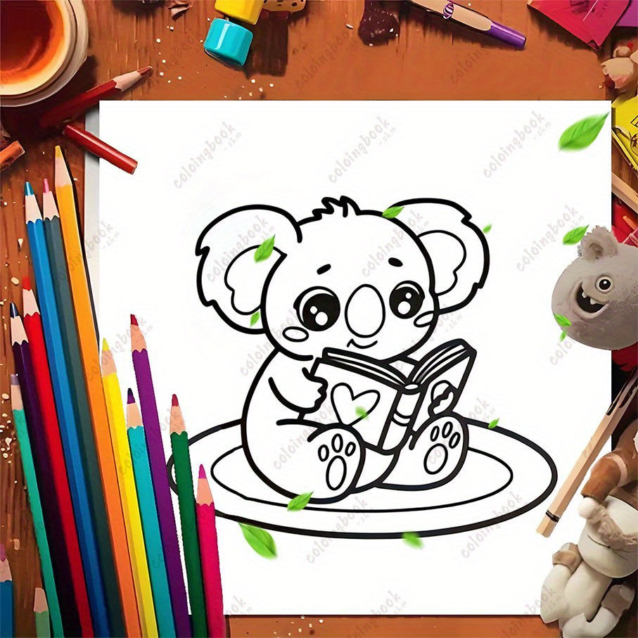 Animal Coloring Book with Story Props for Kids