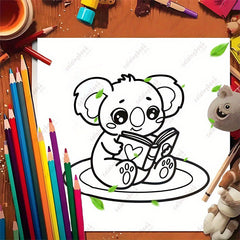 Animal Coloring Book with Story Props for Kids