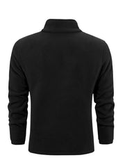 Casual Fleece Jacket Men's Comfortable Zip Up Coat For Winter