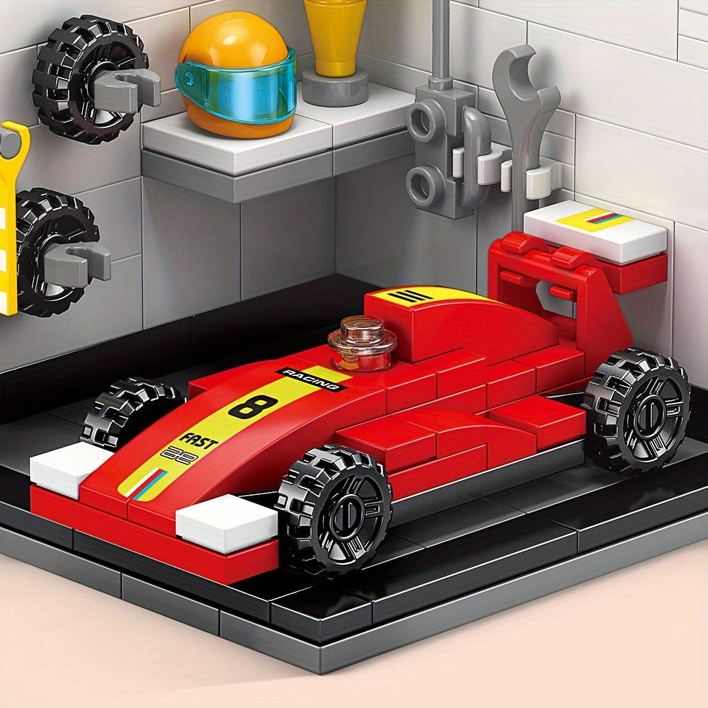 Racer Room Building Blocks DIY Mini Indoor Model Assembled Building Block Toys