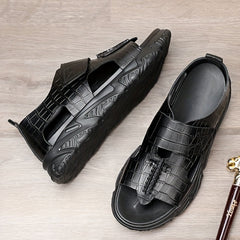 Men's Hook And Loop Sandals Non Slip Open Toe Outdoor Beach Shoes