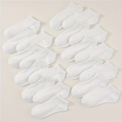 20 Pairs Solid Comfy Ankle Socks Women's Stockings