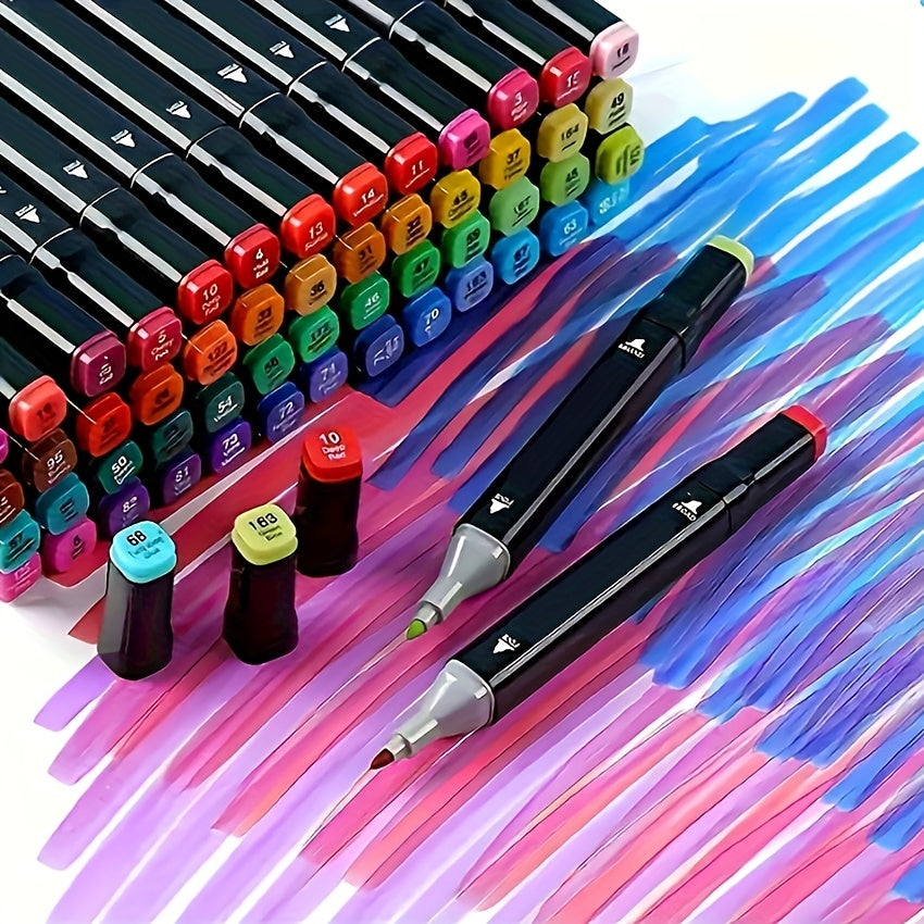 80pc Double Headed Coloring Marker Set with Storage Box