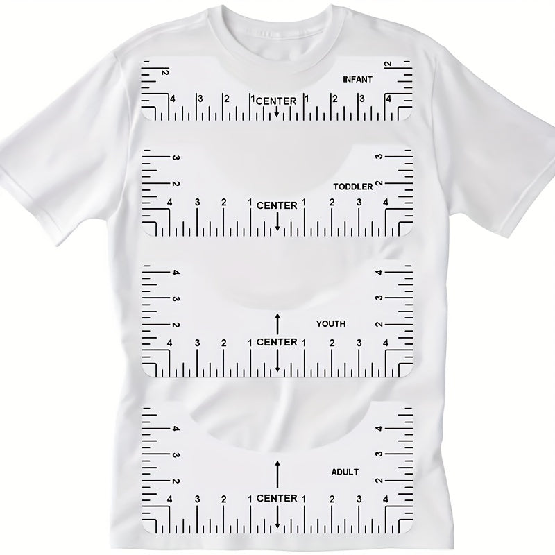 4pcs T Shirt Ruler Guide Heat Press Mats for Vinyl Sublimation
