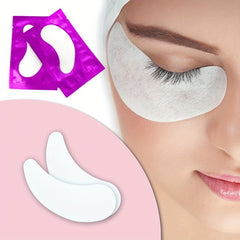 50 Pairs Under Eye Pads Purple Eyelash Brush Eye Patch For Beauty Salon