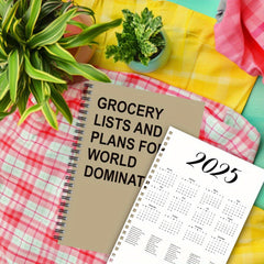 Funny Grocery Lists & World Domination Notebook