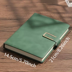 Personalized A5 Faux Leather Notebook with Pens & Bookmark
