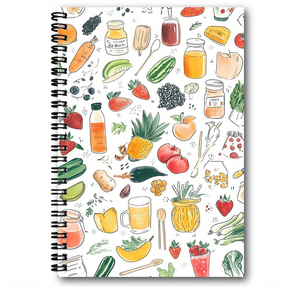Spiral Recipe Notebook 104 Pages Mixed Paper Fun