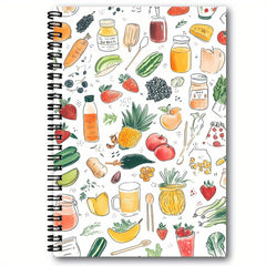 Spiral Recipe Notebook 104 Pages Mixed Paper Fun